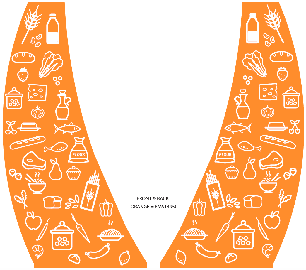 tension fabric organic shaped graphic