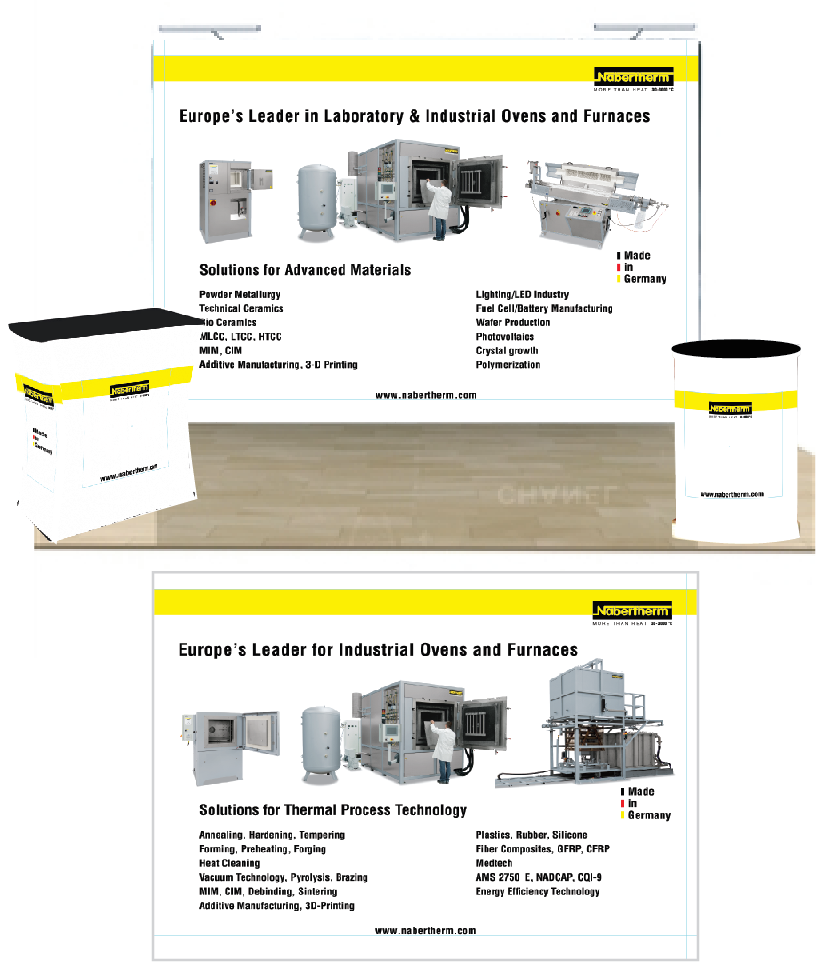 two sided tensionf fabric straight tube display