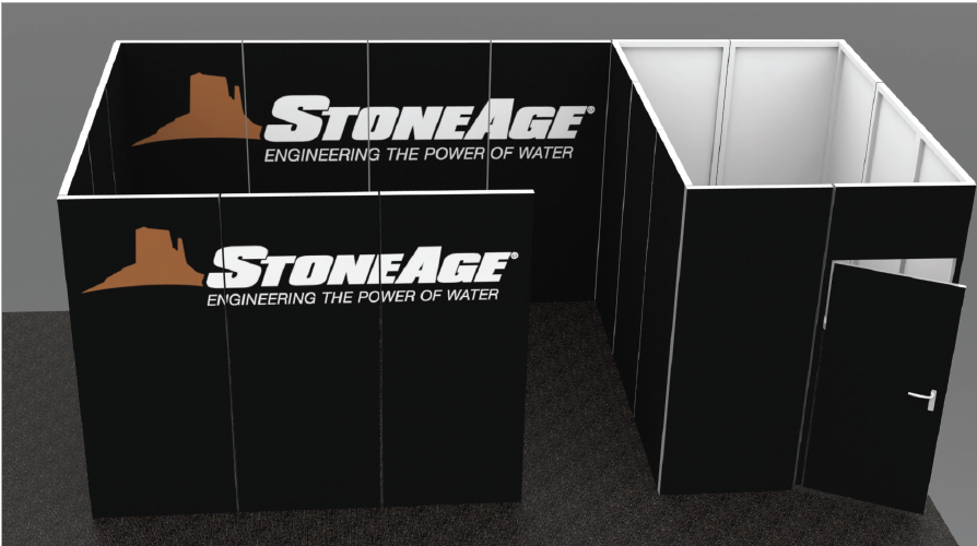 HLine 30' trade show display with closet and office space