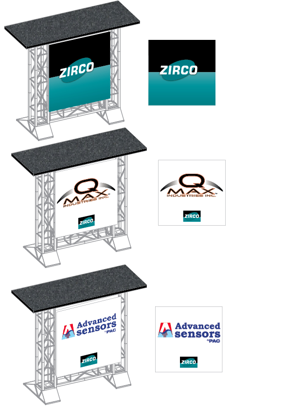 truss counters with graphic